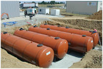 Cuves de stockage double paroi enterrées